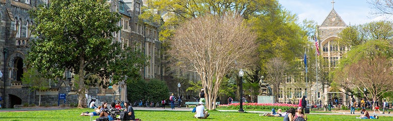 Georgetown campus in spring